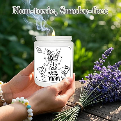 Christmas Gifts for Mom, Lavender Eucalyptus Candles, Soy Wax Aromatherapy Candle for Stress Relief, Non Toxic, Long Lasting Time of 50 Hour, Birthday Gifts for Mom from Daughter Son