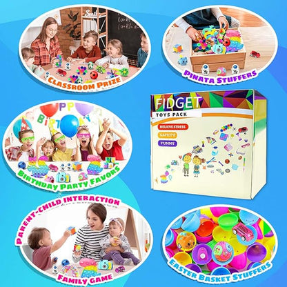 1000pcs Party Favors Goodie Bags for Kids, Fidget Toys Pack, Stocking Pinata Stuffers, Birthday Gifts, Classroom Prize, Treasure Box, Carnival Prizes, Easter Eggs Fillers