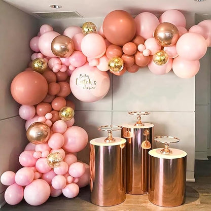 PartyWoo Dusty Pink Balloons 50 pcs 12 Inch Blush Pink Dusty Rose Latex Helium Balloons for Baby Shower Bridal Shower Gender Reveal Boho Theme Princess Birthday Party Decorations Pink-F01