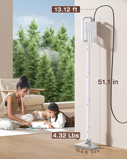 LABIGO 10-in-1 Steam Mop with Detachable Handheld Steamer, 350ml Tank, 10s Heat-Up, 248°F Steam Cleaner, 2-Level Control and Swivel Head for Floors, Carpets, Tiles - Lightweight and Multi-Surface