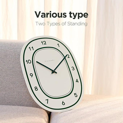 mooas Forest Flatwood Wall Clock,12" Wood Wooden Wall Clock Non-Ticking Sweep Movement Decorative Clock Battery Operated Clock for Home Living Room Kitchen Bedroom Office School
