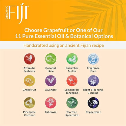 Coco Fiji Soap Bar for Face and Body Infused With Organic Coconut Oil, Grapefruit, Essential Oil, Natural Soap for Moisturizing & Pore Purifying Skin, 7 oz,Pack of 3