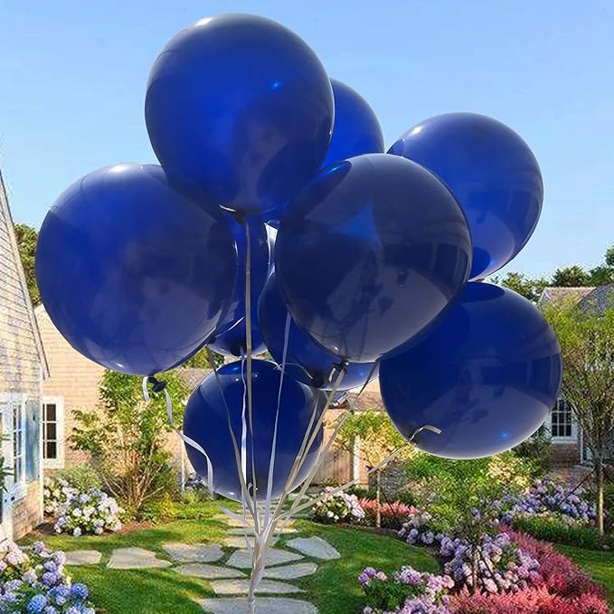 Navy Blue Balloons - 100pcs Dark Blue Balloons for New Year, Wedding, Birthday, Christmas, Baby Shower & Party Decoration