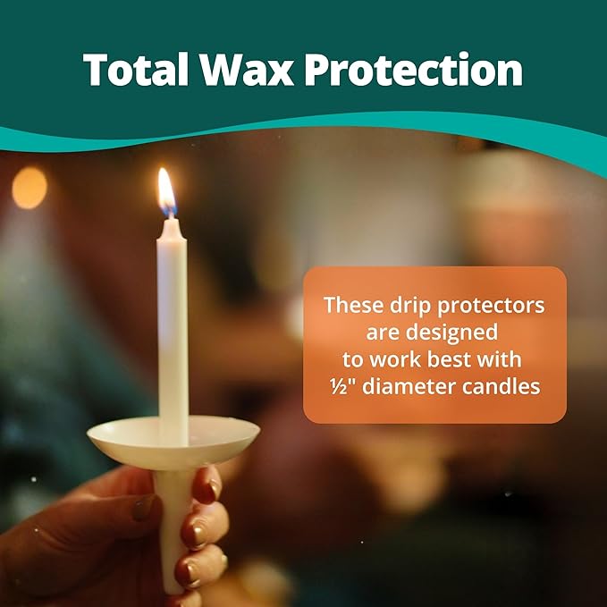 Concordia Supply Candlelight Service Reusable Plastic Candle Holders for Candlesticks - 50 Pcs. Protector for Church Vigils, Memorial, Congregational, & Christmas Eve Candles