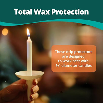 Concordia Supply Candlelight Service Reusable Plastic Candle Holders for Candlesticks - 50 Pcs. Protector for Church Vigils, Memorial, Congregational, & Christmas Eve Candles