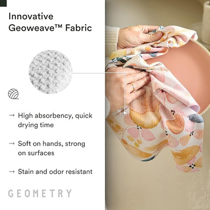 GEOMETRY Kitchen Tea Towels - Quick Dry Microfiber Dish Towels for Kitchen Sleepy Fields, 18" x 30" 1 Pack