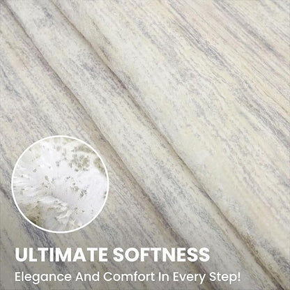 3x5 Modern Abstract Area Rug for Entryway, Gray Beige Neutral Multi Super Soft Washable Rug with Non-Slip, Low-Pile Door Mat Indoor for Living Room Bedroom, Carpet with Non-Shedding