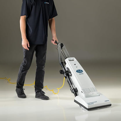 Prolux 6000 Commercial Upright Vacuum with On Board Tools, Bagged Vacuum Cleaner, Commercial Vacuum, Carpet, Floor, HEPA Filter, Steel Brushroll, 107 CFM Suction Power