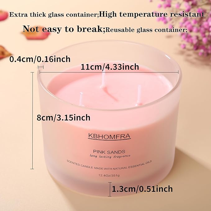 Soy Wax Scented Candle Grapefruit Cedar Aromatic & Fragrant 12.4oz Large Capacity, Luxury Gift Candle,up to 70 Hours of Burn Time for Home & Bathroom Decor Relaxation Ambience