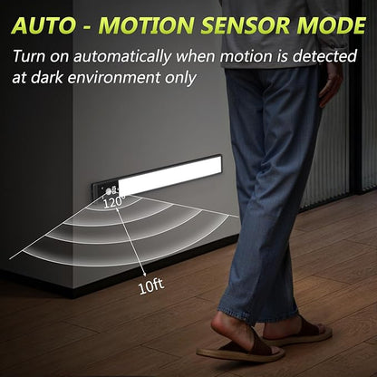 6 Pack 12" Under Cabinet Lights with Digital Display,2200mAh Rechargeable Motion Sensor Light Indoor,3 Color Temperatures, Magnetic Dimmable Closet Lights, Under Counter Light for Kitchen