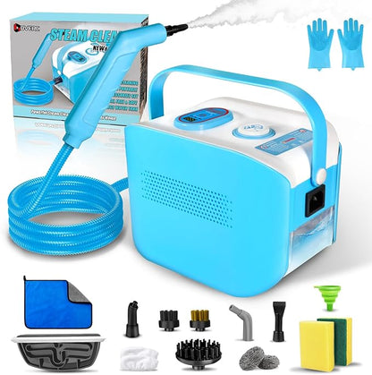 Steam Cleaner for Home, 10s Heat-Up, 4.5BAR High Pressure Portable Steamer for Cleaning, 3 Levels Adjustable Pressurized Handheld Steam Cleaner for Car, Grease,Tile, Dirt, Grout, Bed bugs, Blue