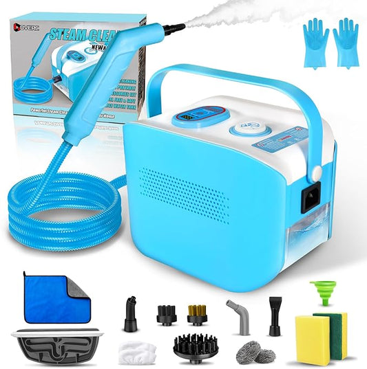 Steam Cleaner for Home & Car, 10s Fast Heat, High Pressure 3-Level Steam Control Steamer for Cleaning w/Large Tank, Portable Handheld Steam Cleaner for Kitchen Grease, Dirt, Tile, Grout, Bed Bugs
