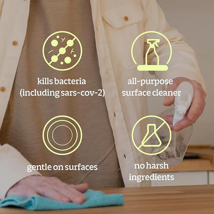 BRIOTECH Sanitizer Disinfectant Hypochlorous Spray, Kill 99.99% of Viruses & Bacteria, Control Mold, Eliminate Odor, Gentle for Nursery & Play Rooms, Food Contact Surface Sanitizer, 32 fl oz (12 Pack)
