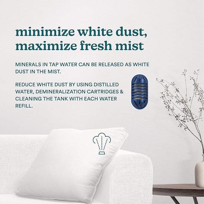 Homedics Ultrasonic Top Fill Humidifier, Cool Mist, 360° Nozzle, Up to 25 Hour Runtime, for Large Room, Bedroom, Nursery, Plants