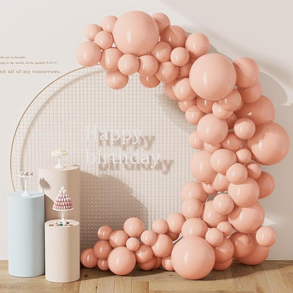 130PCS PastelOrange Balloons, Latex Balloon Different Sizes 18/12/10/5 In, Helium Balloons with Ribbon, Party Balloon Set for Birthday Wedding Graduation Anniversary Baby Shower Decoration
