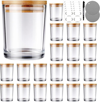 20 PCS Candle Jars,Candle Jars with Lids,Candle Making Kit,Bulk CandleJars For Candles