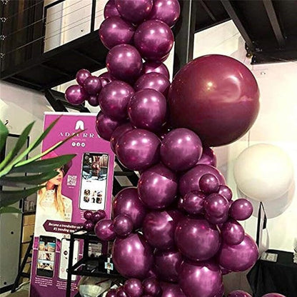 PartyWoo Dark Purple Balloons 50 pcs 12 Inch Pearl Grape Plum Shades Balloons for Birthday Gender Reveal Baby Shower Anniversary Graduation Wedding Party Decorations Purple-Z07