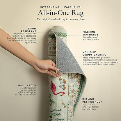 Washable Door Mat Indoor Entrance: 2x3 Entryway Rugs Small Area Rug Non-Slip Low Pile Soft Kitchen Rug for Front Door Indoor Entrance Entry Bedside Kids Room