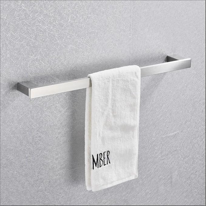 SOFTINOX Bathroom Accessories Set, 4 Piece Brushed Stainless Steel Bathroom Hardware Set, SUS 304, Wall Mounted Towel Bar Kit