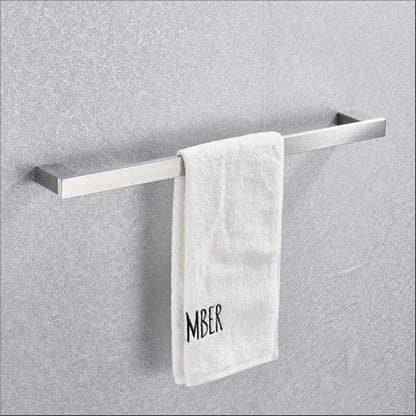 SOFTINOX Bathroom Accessories Set, 4 Piece Brushed Stainless Steel Bathroom Hardware Set, SUS 304, Wall Mounted Towel Bar Kit