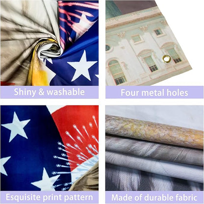 Independence Day Backdrop,7x5FT 4th of July Backdrop American Flag Background USA Flag Portrait Banner Patriotic Veterans Party Decor Supplies