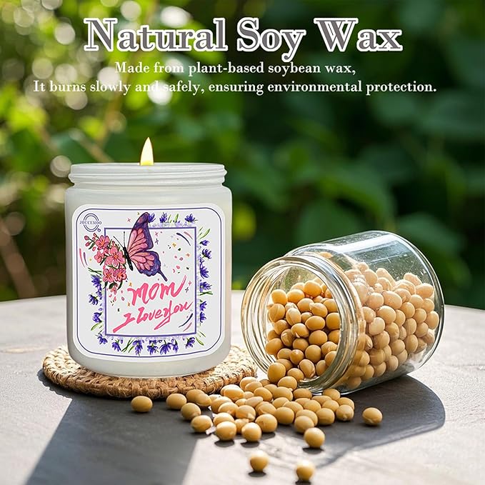 Christmas Gifts for Mom, Rose Lily Scented Candles, Soy Wax Aromatherapy Candle for Stress Relief, Non Toxic, Long Lasting Time of 50 Hour,Gifts for Mom from Daughter Son