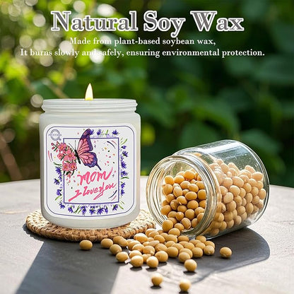 Christmas Gifts for Mom, Lavender Eucalyptus Scented Candles for Home Scented, Soy Wax Aromatherapy Candle, Non Toxic, 50 Hour Long Burning, Birthday Thanksgiving Gift for Mom Mother