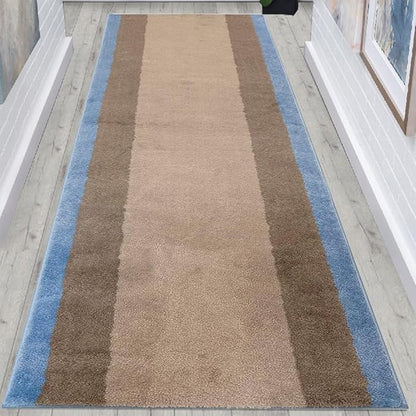 Washable Custom Size Runner Rug Brick Geometric Design Extra Long Runner Rugs for Hallways 26 Inch Wide x Pick Your Size by Feet Slip Skid Resistant Rubber Back (Brick Grey, 17 ft x 26 in)