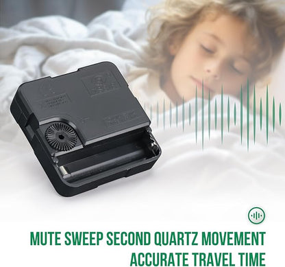 Wall Clock Non-Ticking Silent Modern Simple Style Round Decor Clock Stereoscopic Dial Quartz Wall Clocks for Home/Office/School/Living Room/Bedroom/Kitchen (Dark Blue, 10 Inch)