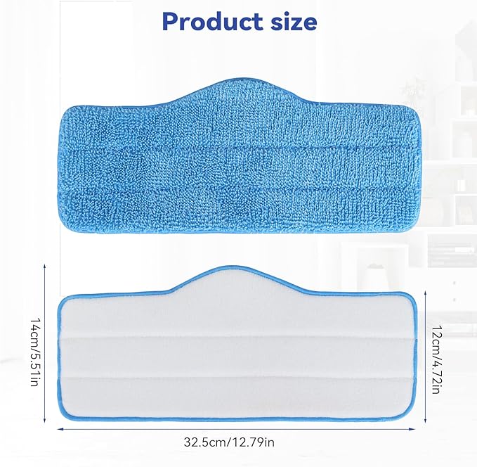 Steam Mop Pads Fit for Dupray Neat Steam Cleaner - 12 Pack Neat Washable and Reusable Microfiber Pads - Accessories for Neat Steam Cleaner