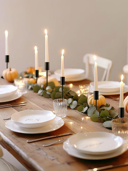 Matte Black Taper Candlestick Holders,Taper Candle Holders Set of 15,Metal Taper Candle Sticks Stand Holders,Modern Decorative Candle Holders for Wedding Certerpieces,Festive, Mantel,Home,Party