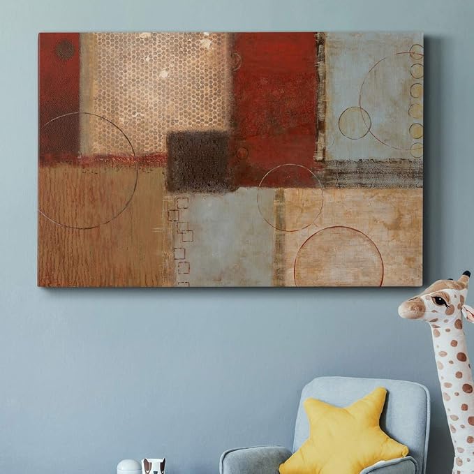 Wexford Home Home Decor Landscape Canvas Wall Art Abstract Floral Painting Modern Pictures Artwork Decoration for Living Room Kitchen Bathroom Office, Ready to Hang, Seasons Go Round I