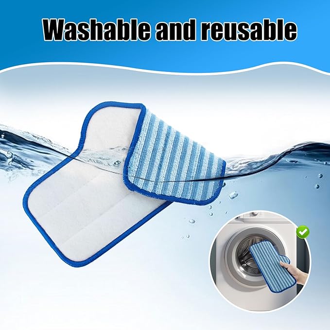 Steam Mop Pads for Dupray Neat Steam Cleaner, 6 Pack Neat Washable and Reusable Microfiber Pads for Dupray Steam Cleaner, Accessories for Dupray Neat Steam Cleaner