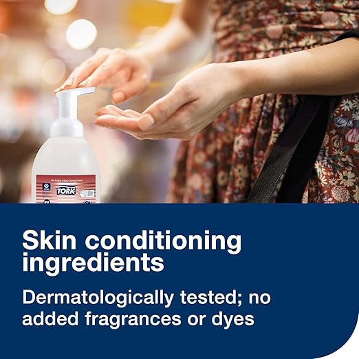 Tork Hand Sanitizing Alcohol Foam 18oz, Helps Kill Common Germs, 12 x 18oz, 400022