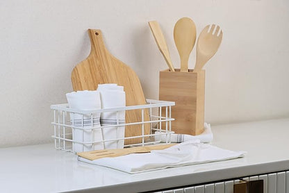 LANE LINEN Kitchen Towel Set, 6 Pack Dish Towels for Kitchen, 100% Cotton Absorbent Tea Towels, Quick Dry, 14"x25", Herringbone Weave, Reusable, Machine Washable, Soft for Drying Dishes - Grey Stripe