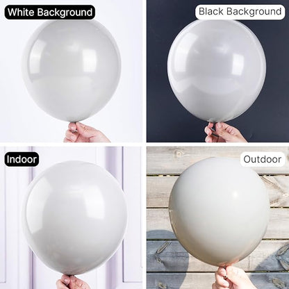 PartyWoo Gray Balloons 50 pcs 12 Inch Pastel Gray Latex Balloons for Graduation Wedding Baby Shower Bridal Shower Gender Reveal Anniversary Birthday Party Decorations Gray-Y76