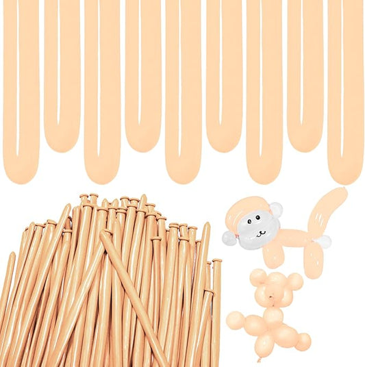Nude Long Balloons Premium 260 Twisting Animals Magic Balloons for Birthday Kids Wedding Party Supply 100pcs