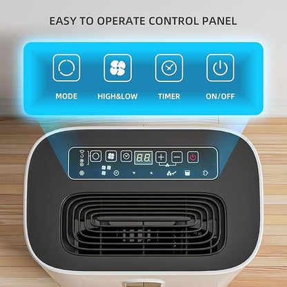 5,000 Sq.Ft 75 Pint Dehumidifer for Basements and Home-with Drain Hose,1.7Gallon Water Tank.Intelligent HumidityControl.Dual Protection and 4 Modes,for Large room