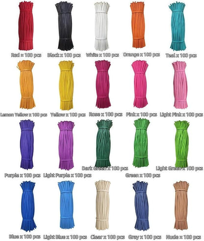 2000 Pcs 260 Balloons Bulk 20 Colors Long Twisting Balloon for Party Decorations, Magic Shows, Clown Supplies