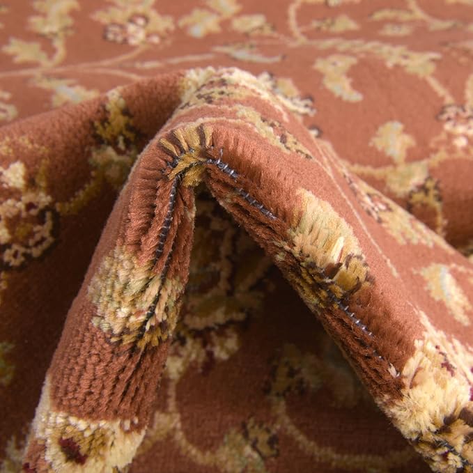 Rugs.com Aditi Collection Rug – 2' 2 x 6' Runner Brick Red Low Rug Perfect for Living Rooms, Large Dining Rooms, Open Floorplans