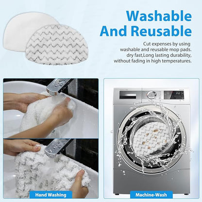 Extolife 6 Pack Steam Mop Replacement Pads for Bissell Powerfresh Steam Mop 1940 1806 1544 2075 2685A 2181 2814 Series, Model 19402 19404 19408 19409 1940A 1940F 1940Q 1940T 1940W B0006 B0017 2075A