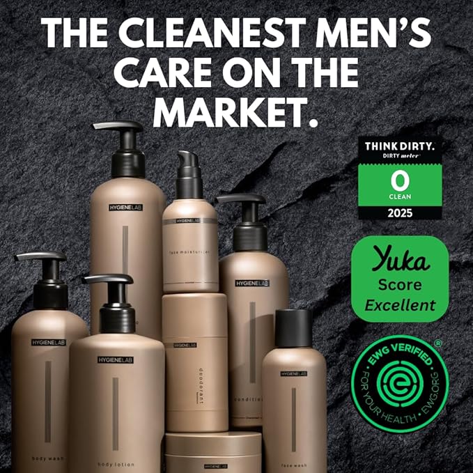 HygieneLab Fragrance-Free & Unscented Deodorant for Men – EWG Verified, Aluminum-Free, Non-Toxic Odor Protection for Sensitive Skin (Fragrance Free)