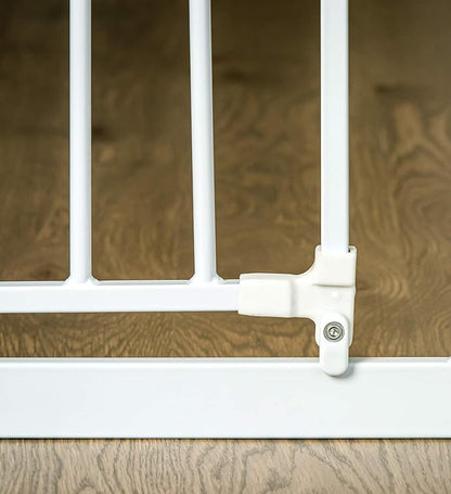 Regalo Easy Step Extra Tall Walk Thru Baby Gate, Includes 4-Inch Extension, and 4 Pack of Wall Cups and Mounting Kit, White