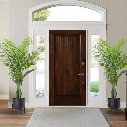 ANTING 4FT Artificial Areca Palm Plant - Large Fake Tall Artificial Tree Indoor - Realistic Green Silk Plant - Perfect for Any for Home Room Decor 2Pack