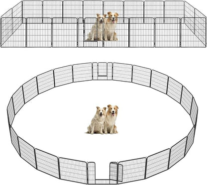Dog Playpen Indoor,Metal Dog Fence for Large/Medium/Small Dogs,Perfect Dog Pen for Camping, Yard, and RV