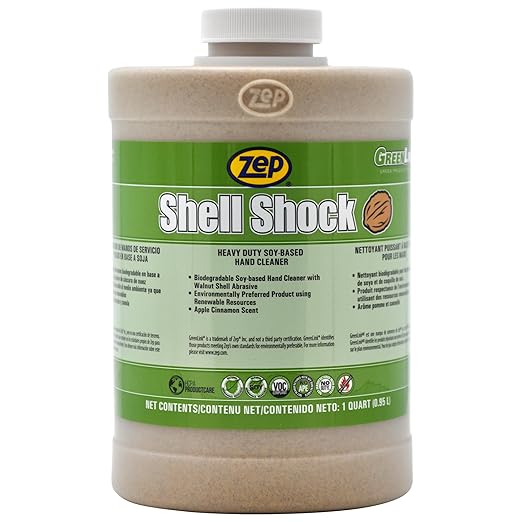 Zep Shell Shock Industrial Hand Cleaner - 32 Oz (Pack of 1) 318504 Made With Biodegradable Soy and Walnut-Based Formula For An Exceptional Clean
