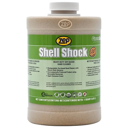 Zep Shell Shock Industrial Hand Cleaner - 32 Oz (Pack of 1) 318504 Made With Biodegradable Soy and Walnut-Based Formula For An Exceptional Clean
