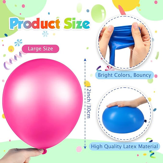 Lenwen 1000 Pcs Balloons Assorted Colors 12 Rainbow Latex Balloons for party Birthday Baby Shower Wedding Decorations, 10 Colors