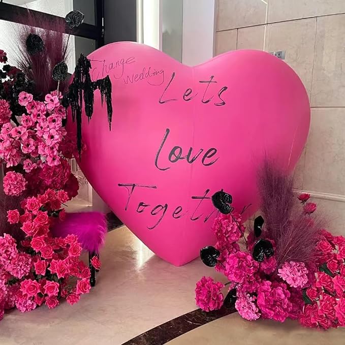 63 Inch Giant Heart Balloon,Jumbo Huge Heart-shaped Balloon for Mother‘s Day Valentine's Day Wedding Engagement Birthday Anniversary Decorations