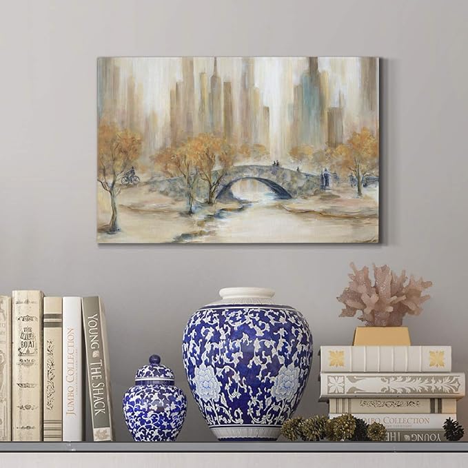 Home Decor Landscape Canvas Wall Art Abstract Floral Painting Modern Pictures Artwork Decoration for Living Room Kitchen Bathroom Office, Ready to Hang